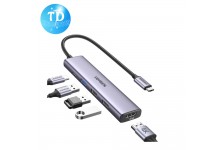 Hub USB Type-C 5 trong 1 ra HDMI 4K@30Hz, USB 2.0, USB 3.0, Sạc PD 100W Ugreen 15495 cao cấp