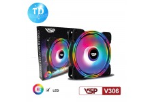 Fan Case 12cm VSP V306 LED RGB (không đồng bộ Hub) - Hàng chính hãng VSP phân phối