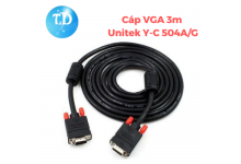 Cáp VGA 3m Unitek Y-C 504A/G - Hãng phân phối